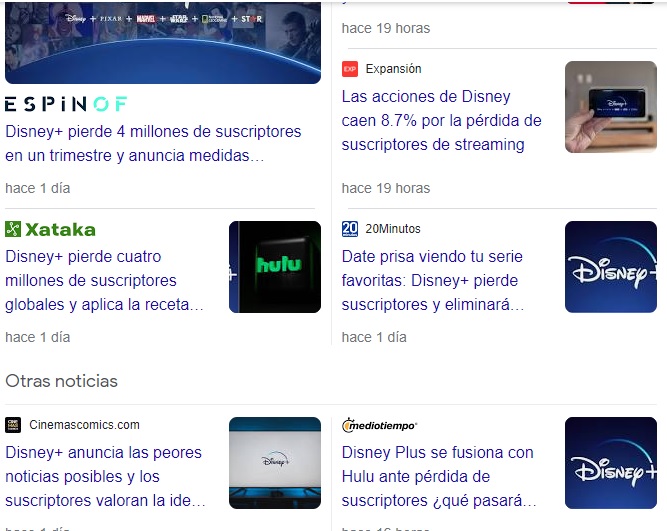 disney pierde suscritores